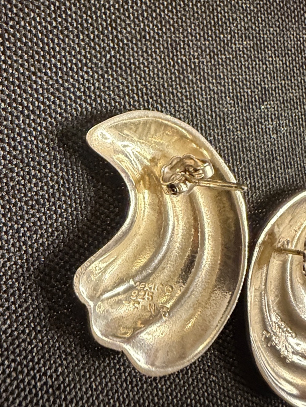925 Silver Taxco,Mexico TF-N3 Vintage Wave Earrings - Women’s Jewelry - Picture 6 of 8